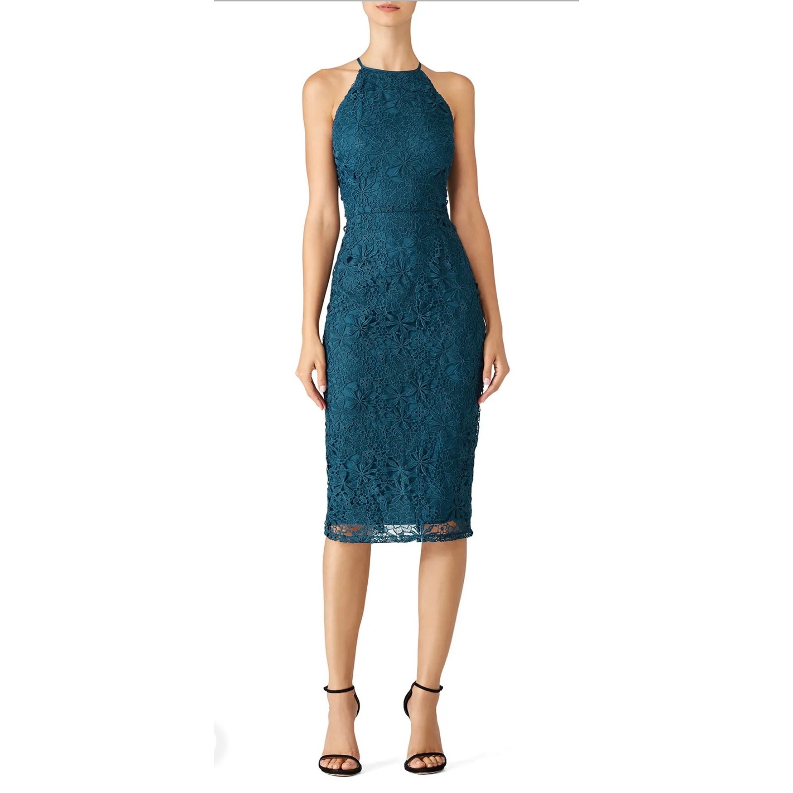 Yumi Kim Teal Lace Save The Date Dress L
